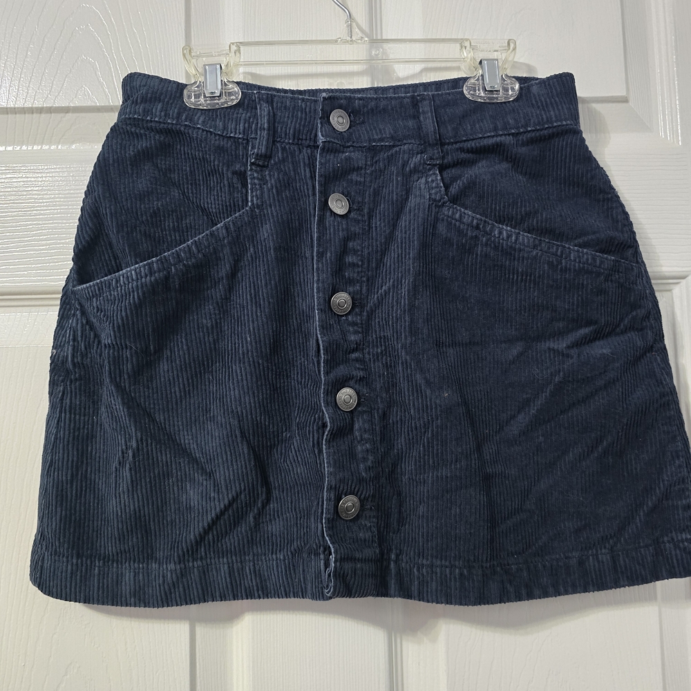 Free People Blue Mini Skater Skirt 1046